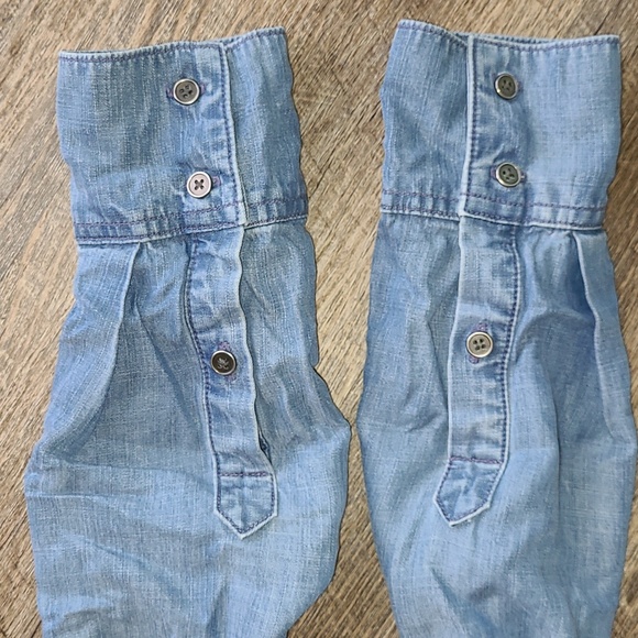 Cloth & Stone Button Down Top - Distressed Denim - Picture 10 of 10